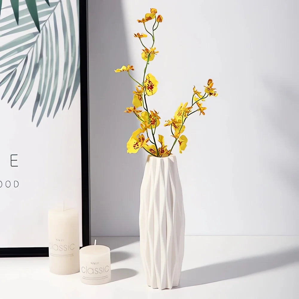 Nordic Plastic Vase Simple Small Fresh Flower Pot Storage Bottle For Flowers Living Room Modern Home Decorations Ornaments