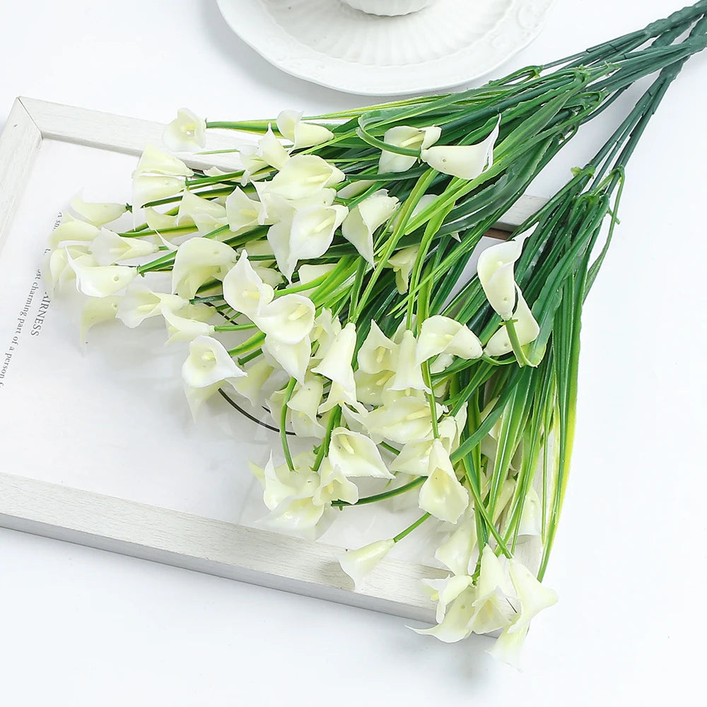 Artificial Flowers Bouquet 33cm Fake Flowers for Home Room Decor Garden Wedding Decoration Outdoor Vase Flower Arrangement Plant