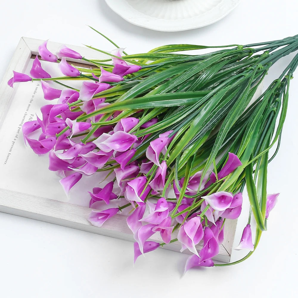 Artificial Flowers Bouquet 33cm Fake Flowers for Home Room Decor Garden Wedding Decoration Outdoor Vase Flower Arrangement Plant