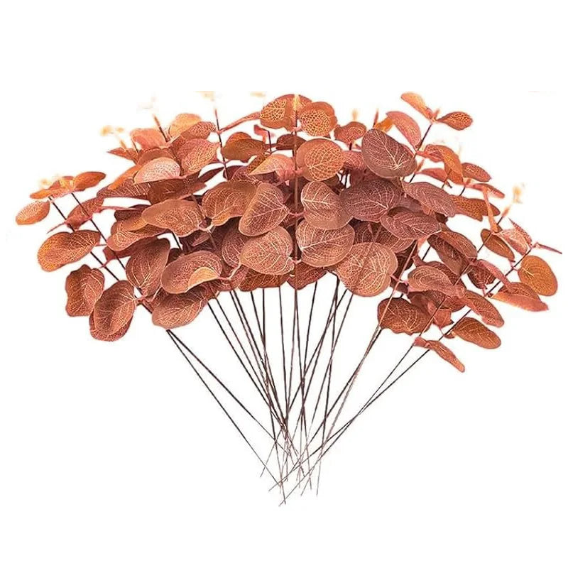 5/10/20Pcs Of Eucalyptus Leaf Stems Green Artificial Plants For Living Room Decoration Bride Wedding Vases Flowers Bouquet Decor