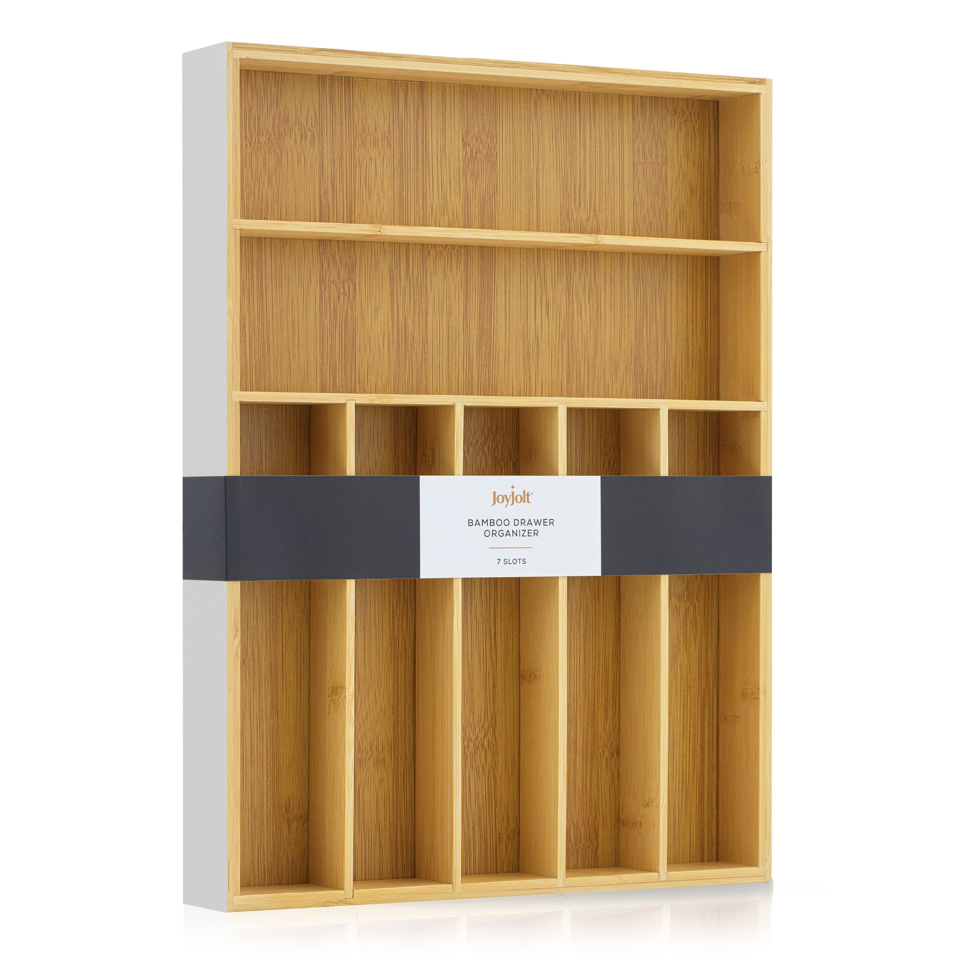 7-Slot Bamboo Drawer Organizer