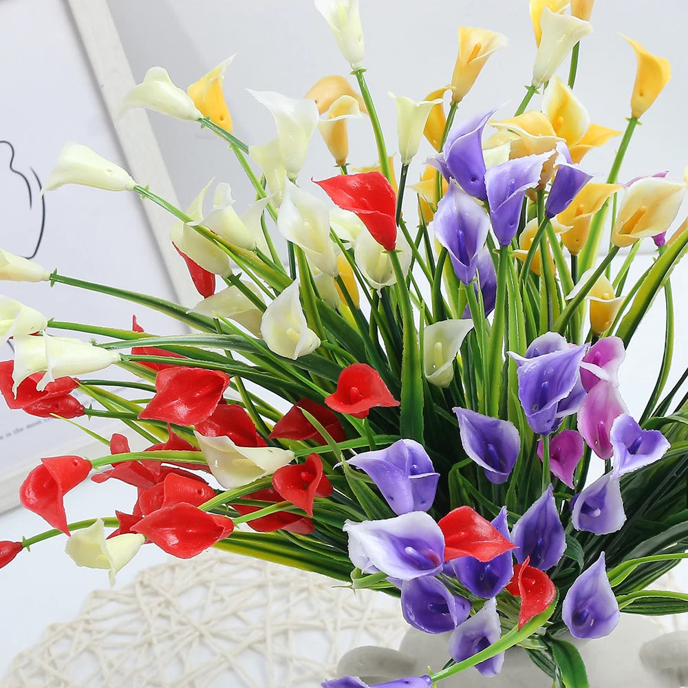 Artificial Flowers Bouquet 33cm Fake Flowers for Home Room Decor Garden Wedding Decoration Outdoor Vase Flower Arrangement Plant