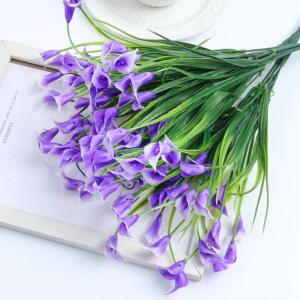 Artificial Flowers Bouquet 33cm Fake Flowers for Home Room Decor Garden Wedding Decoration Outdoor Vase Flower Arrangement Plant
