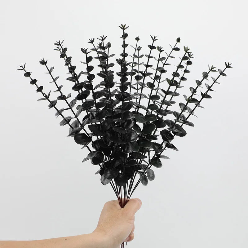 5/10/20Pcs Of Eucalyptus Leaf Stems Green Artificial Plants For Living Room Decoration Bride Wedding Vases Flowers Bouquet Decor